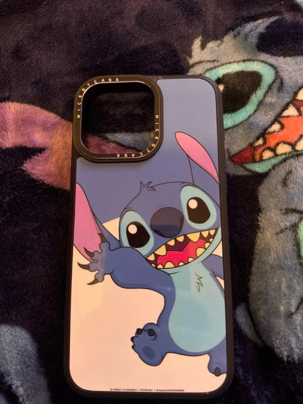 Cute Blue Stitch Character Phone Case - Unbranded